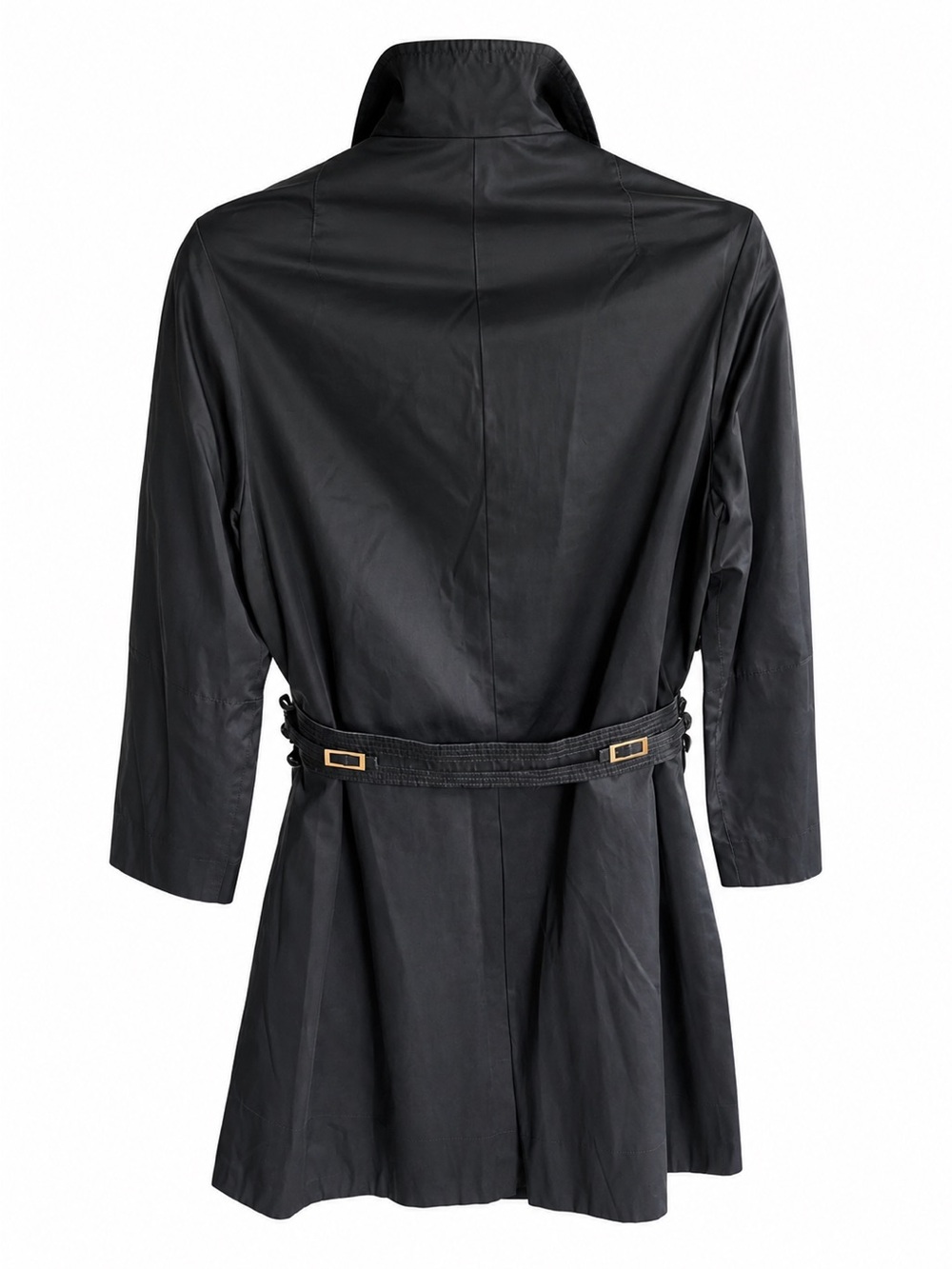 Vintage Valmeline West Germany Black Lightweight Trench Coat S